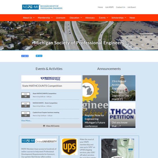 Michigan Society of Professional Engineers Website