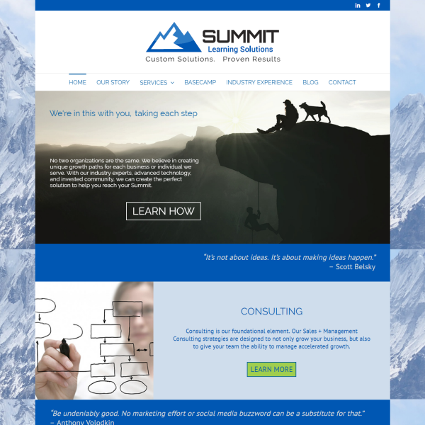 Summit Learning Solutions Website