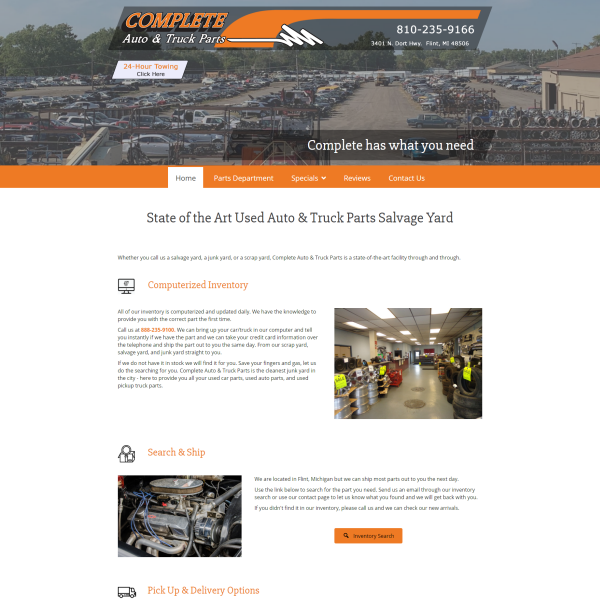 Complete Auto & Truck Parts Website