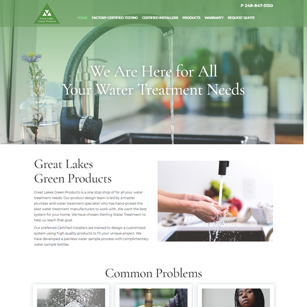 Great Lakes Green Products Website