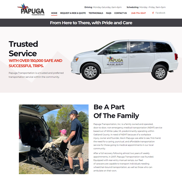 Papuga Transportation Website