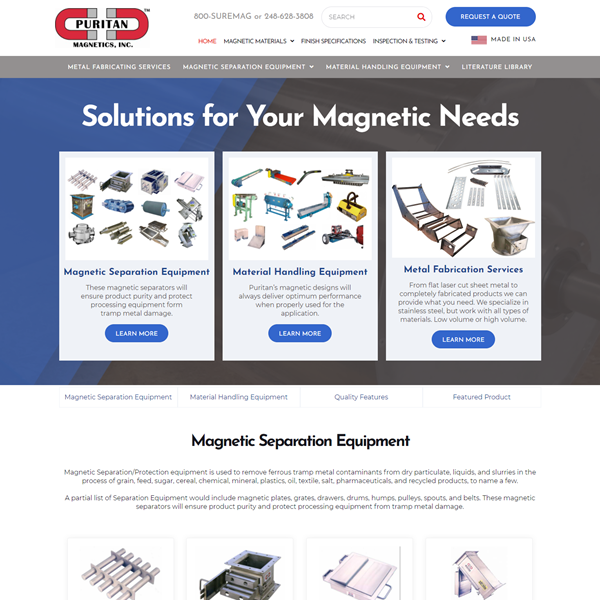 Puritan Magnetics Website