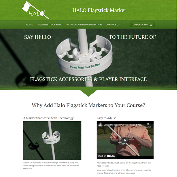 Halo Golf Stick Marker Website