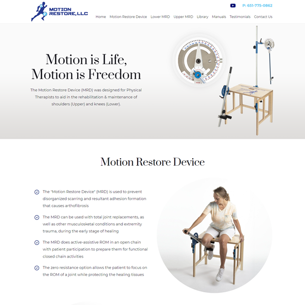 Motion Restore Website